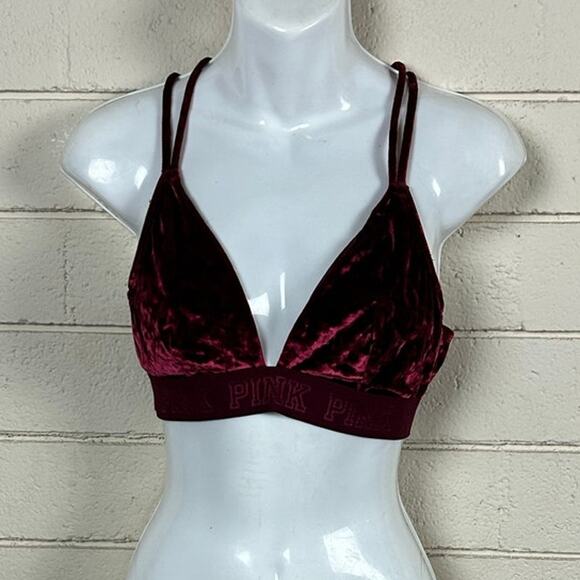 PINK Victoria’s Secret Red Velvet Bralette size L - Picture 5 of 8